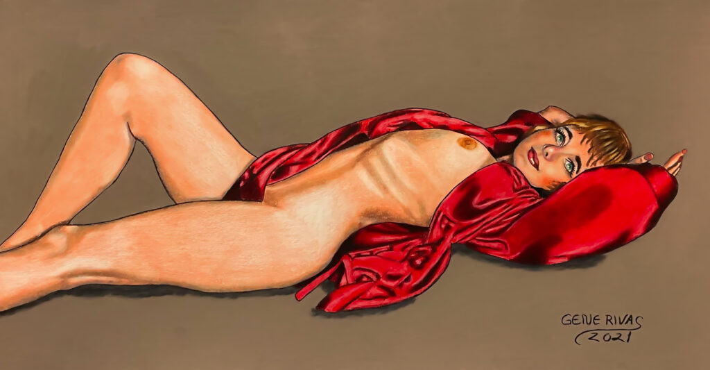 Partial Nude Pinups The Crayon Pinup Art Of Gene Rivas